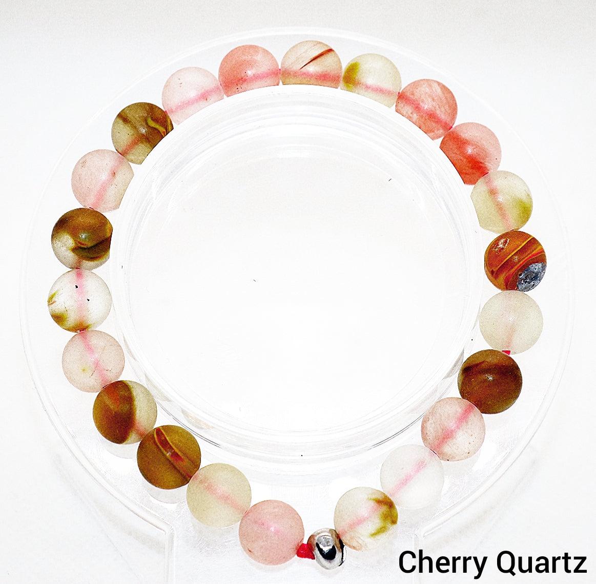 Pulsera de piedra preciosa de cuarzo cereza