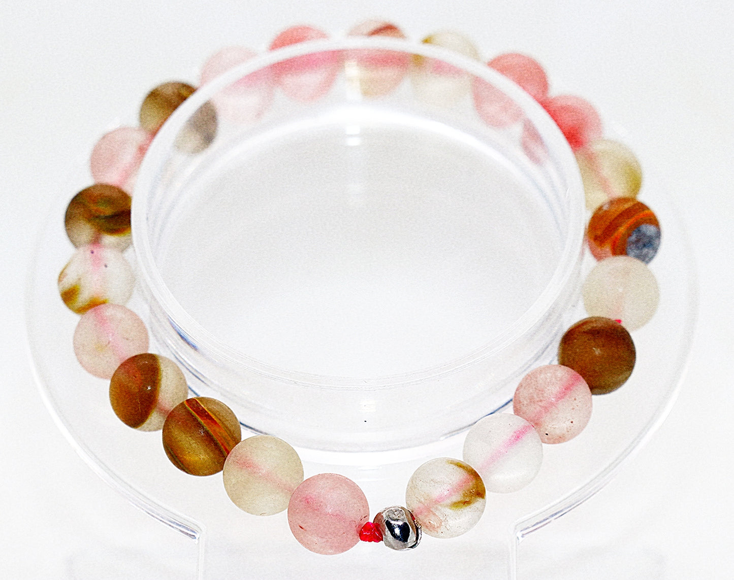 Pulsera de piedra preciosa de cuarzo cereza