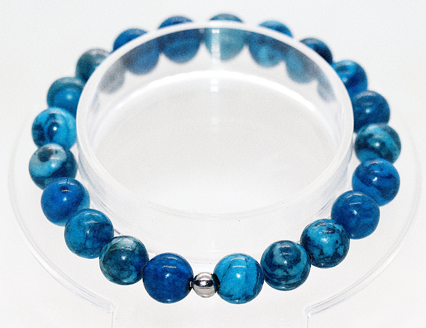 Crazy Lace Blue Agate Gemstone Bracelet
