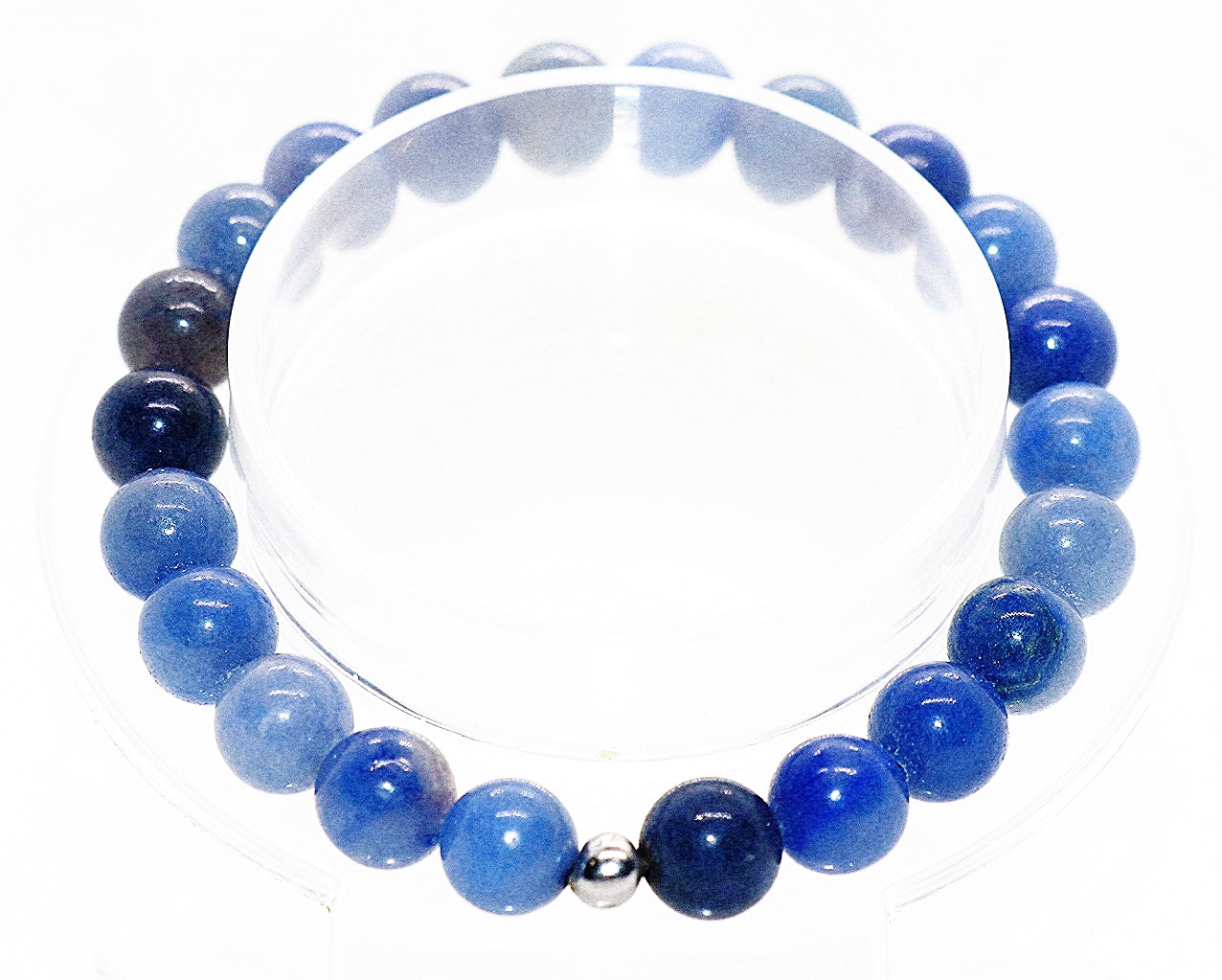 Pulsera de piedra preciosa de aventurina azul