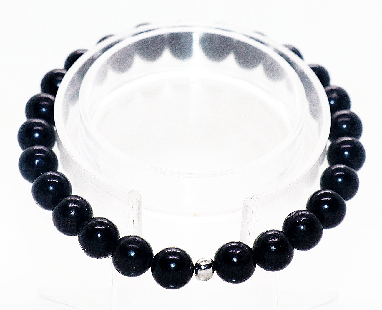 Pulsera de piedra preciosa de jade negro