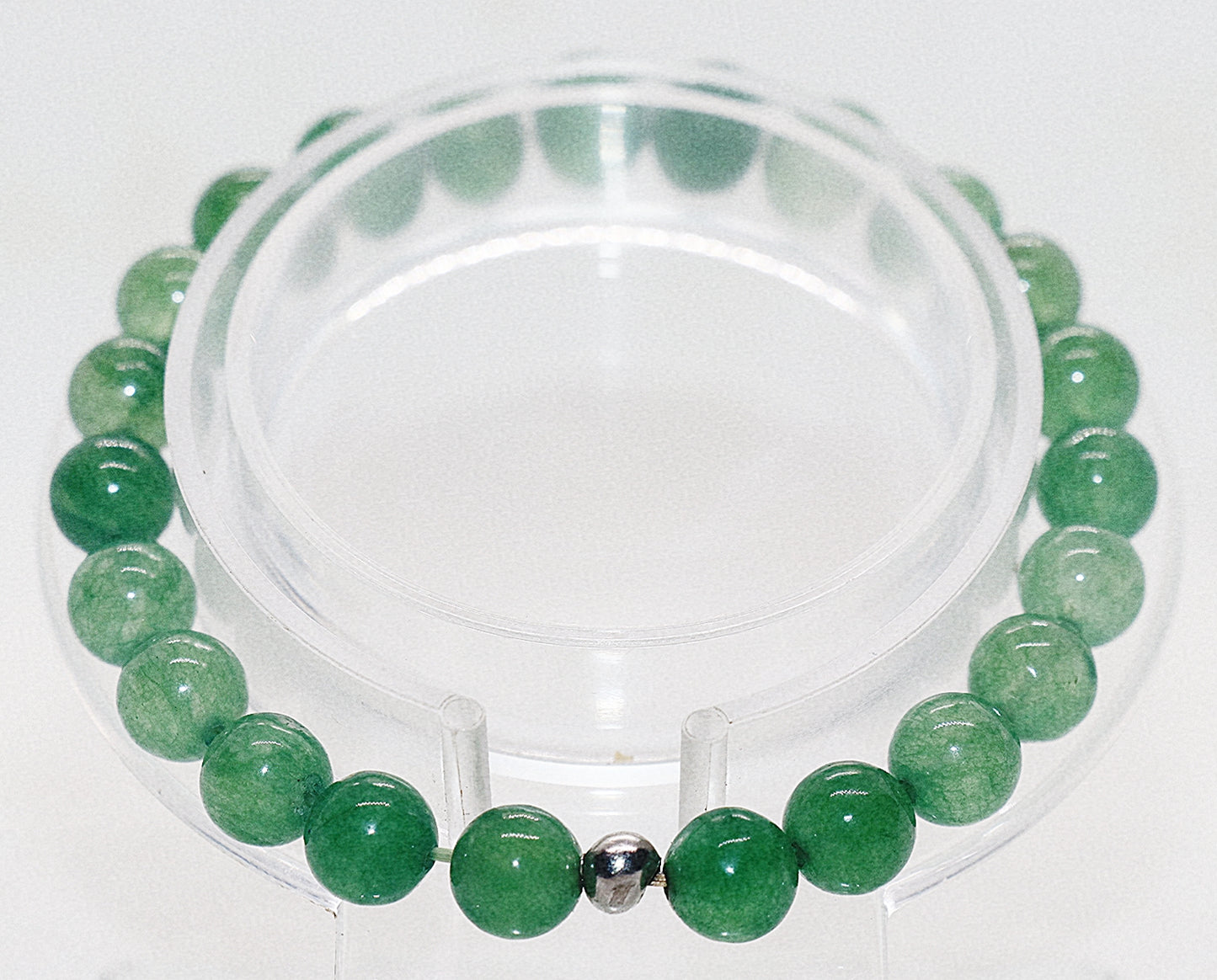 Pulsera de piedra preciosa de aventurina verde