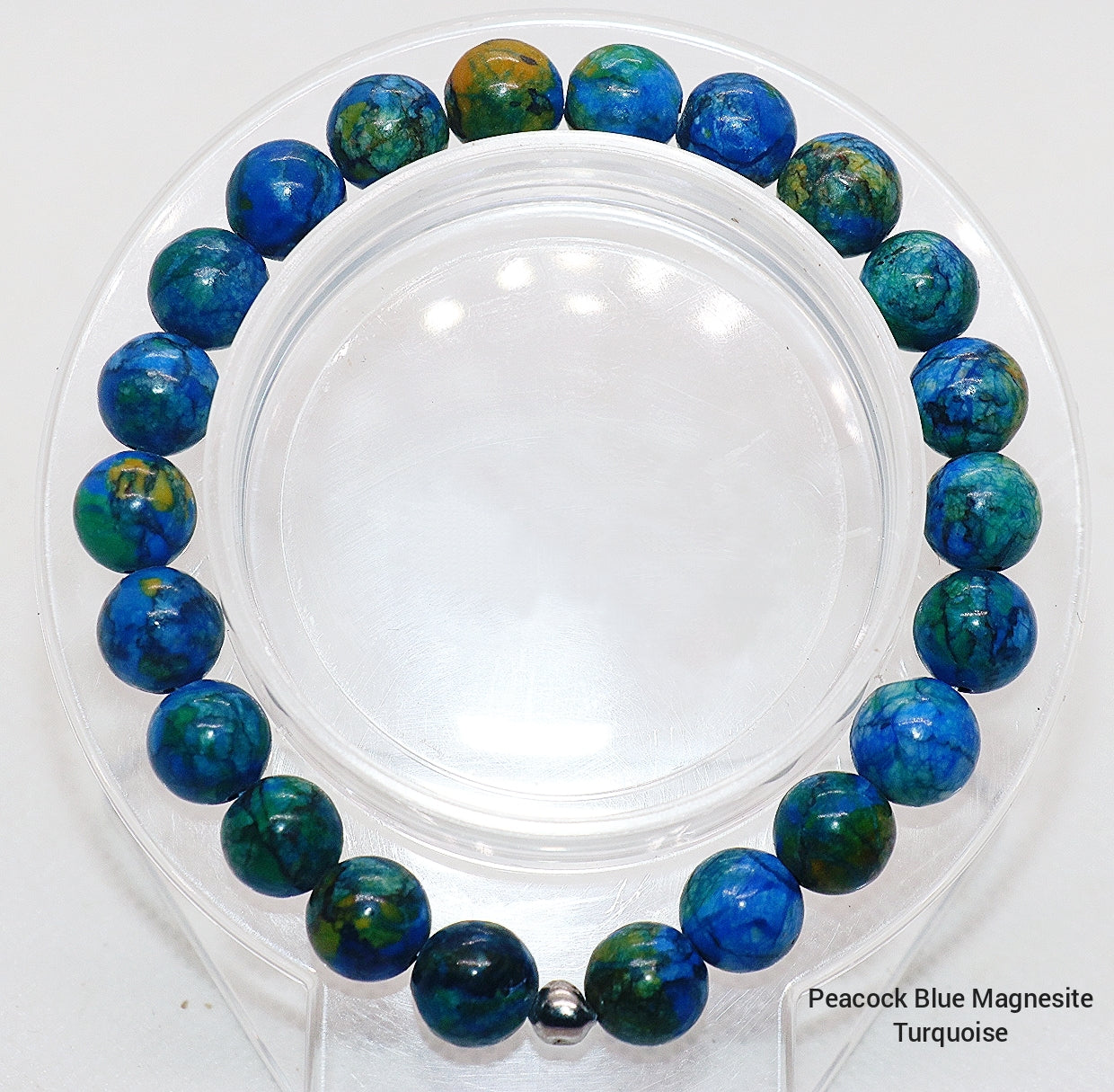 Blue Peacock magnesite Turquoise Gemstone Bracelet