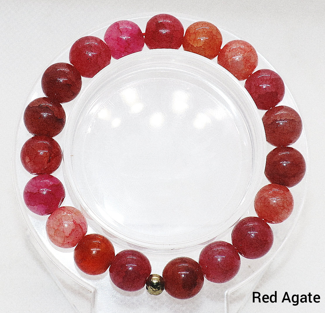 Red Agate Gemstone Bracelet