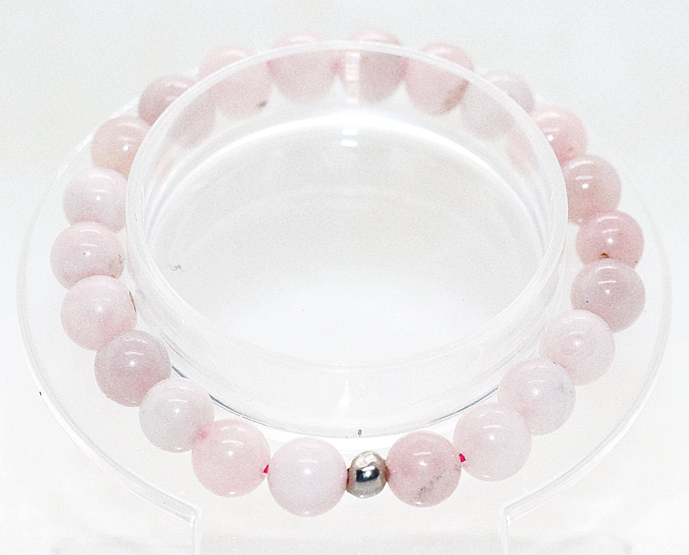 Pulsera de piedras preciosas de cuarzo rosa