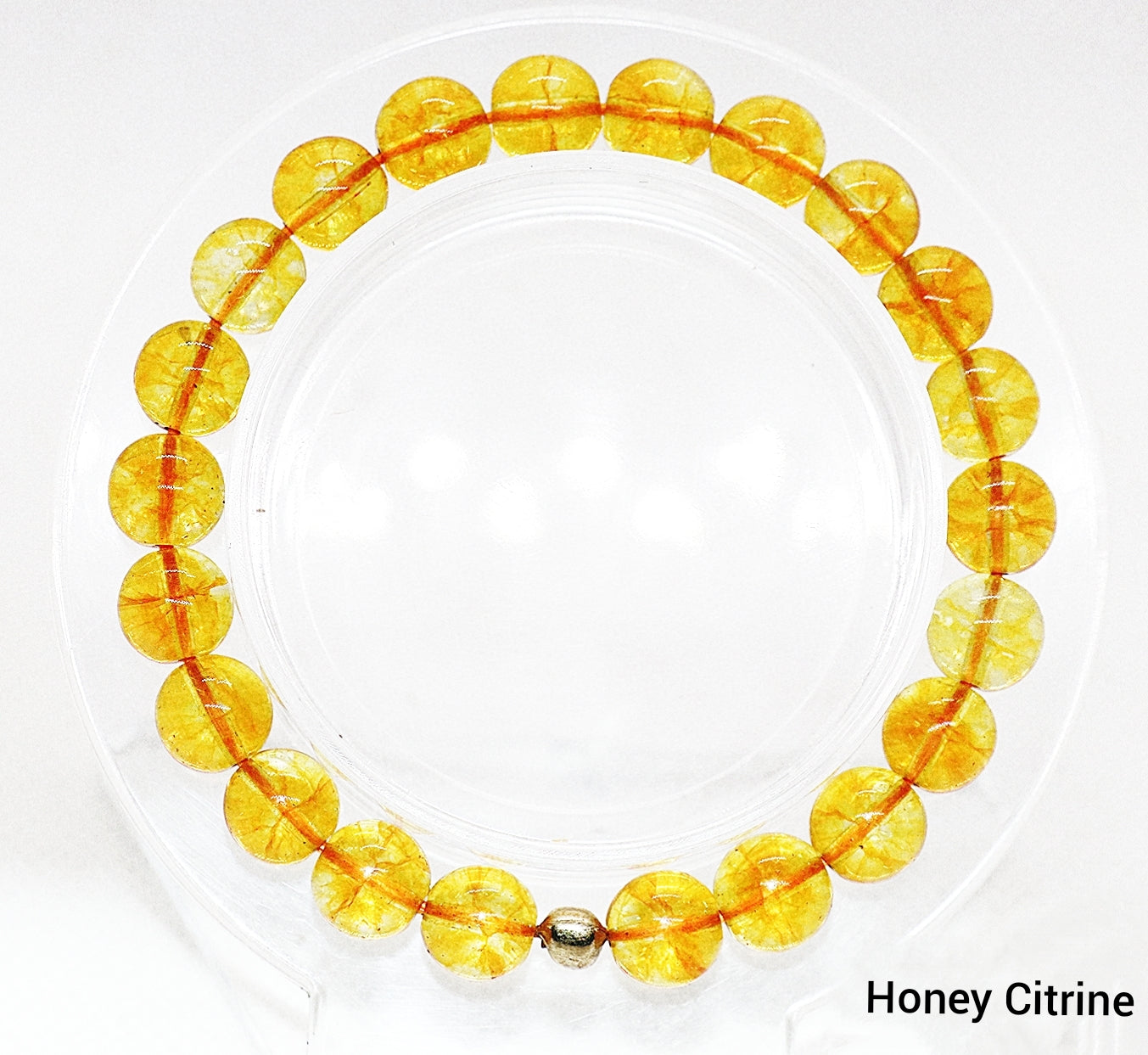 Pulsera de piedras preciosas de citrino color miel