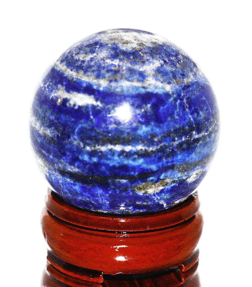 Lapislázuli azul de 60 mm y soporte