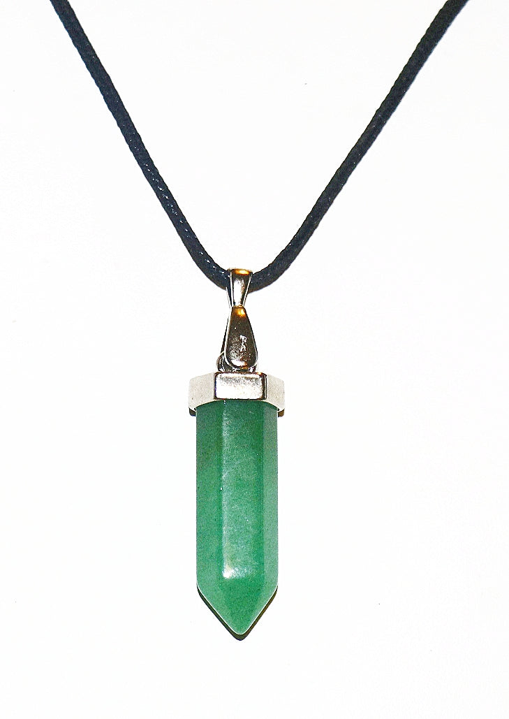 Colgante y collar de aventurina verde