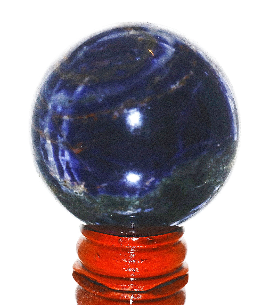 35 - 45mm African Sodalite Sphere & Stand