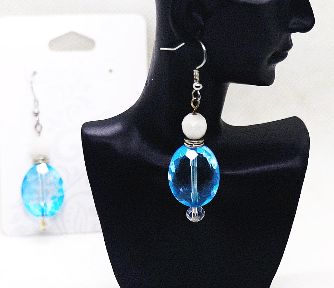 Pendientes de piedra preciosa de amazonita