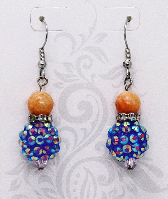 Pendientes con piedra preciosa de aventurina roja