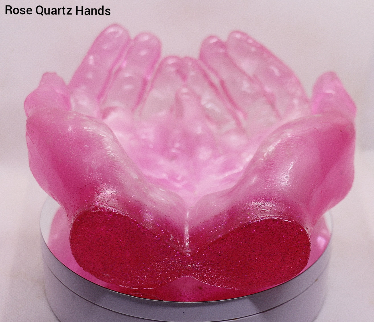 Cuarzo rosa y arena de mano de cuarzo rosa de 60 a 70 mm