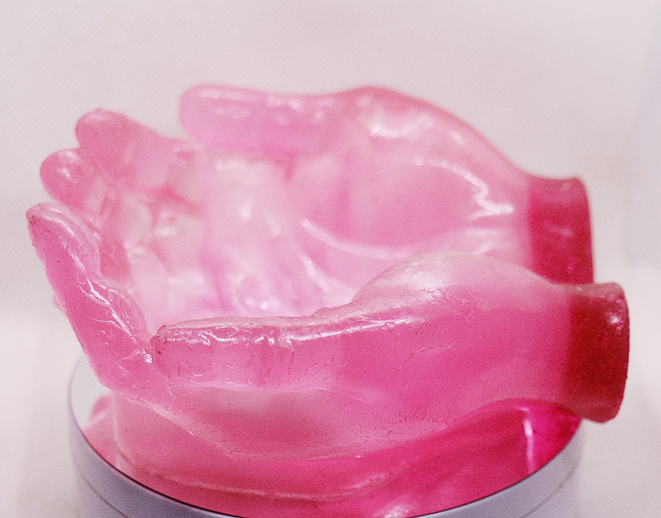 Cuarzo rosa y arena de mano de cuarzo rosa de 60 a 70 mm