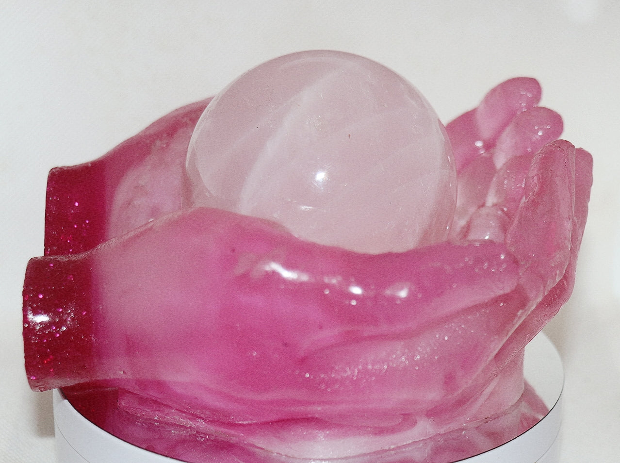 Cuarzo rosa y arena de mano de cuarzo rosa de 60 a 70 mm