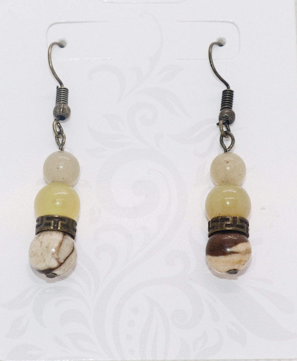 Pendientes de piedra preciosa de jaspe zafiro