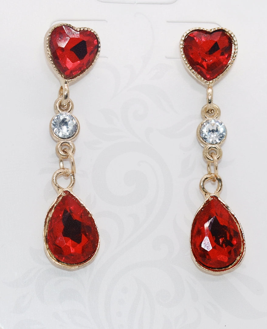 Pendientes decorativos con forma de corazón