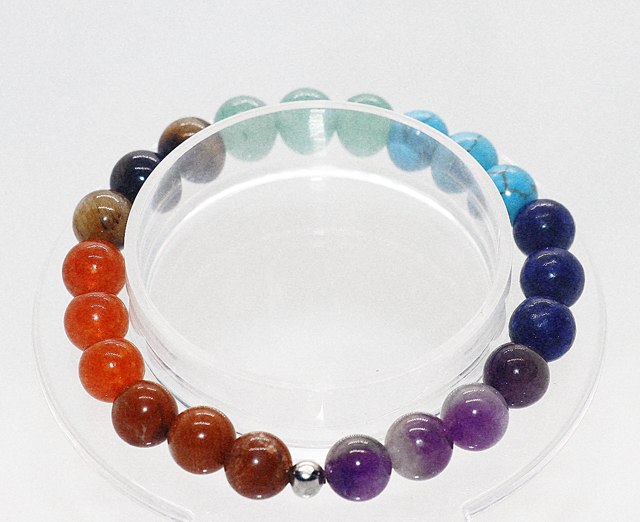 Pulsera de piedras preciosas de los chakras