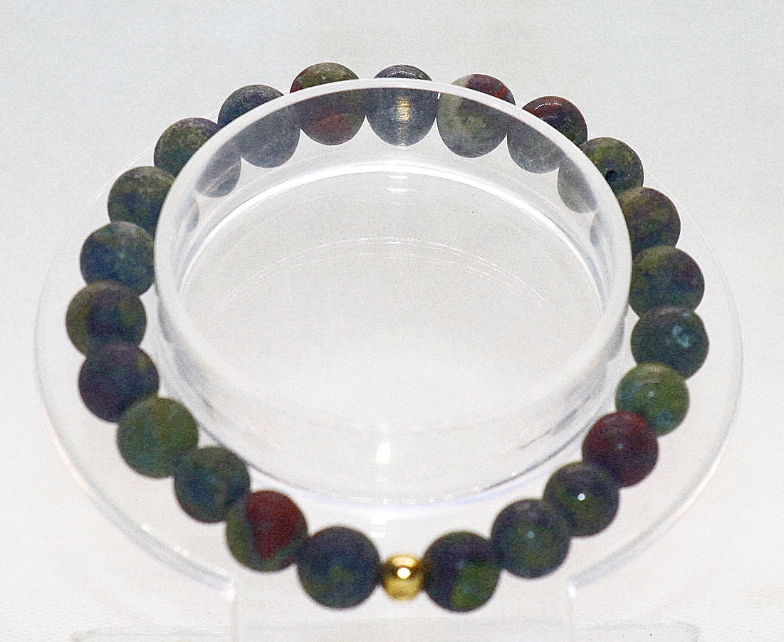 Matte Dragon Jasper Gemstone Bracelet