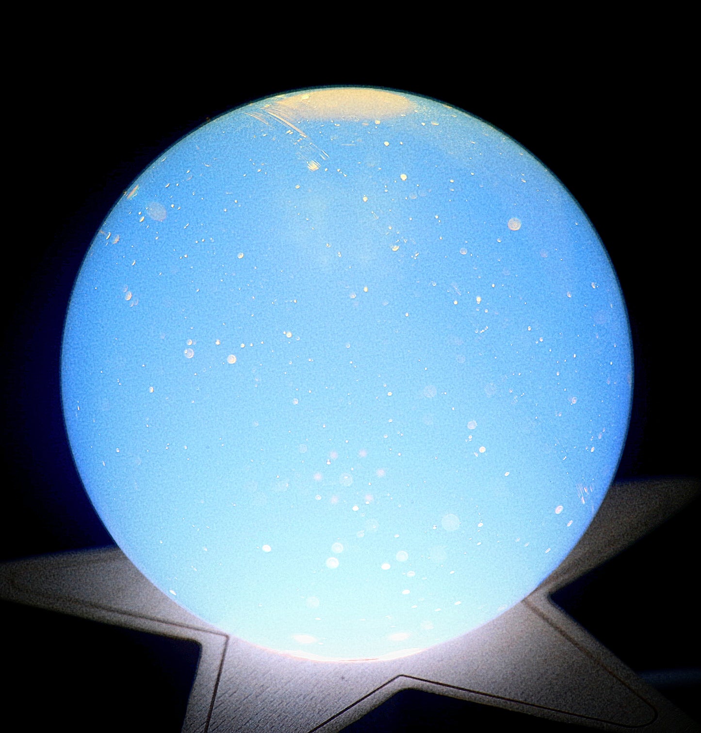 60 - 70mm Opalite Sphere & Light Control Wooden Star Stand