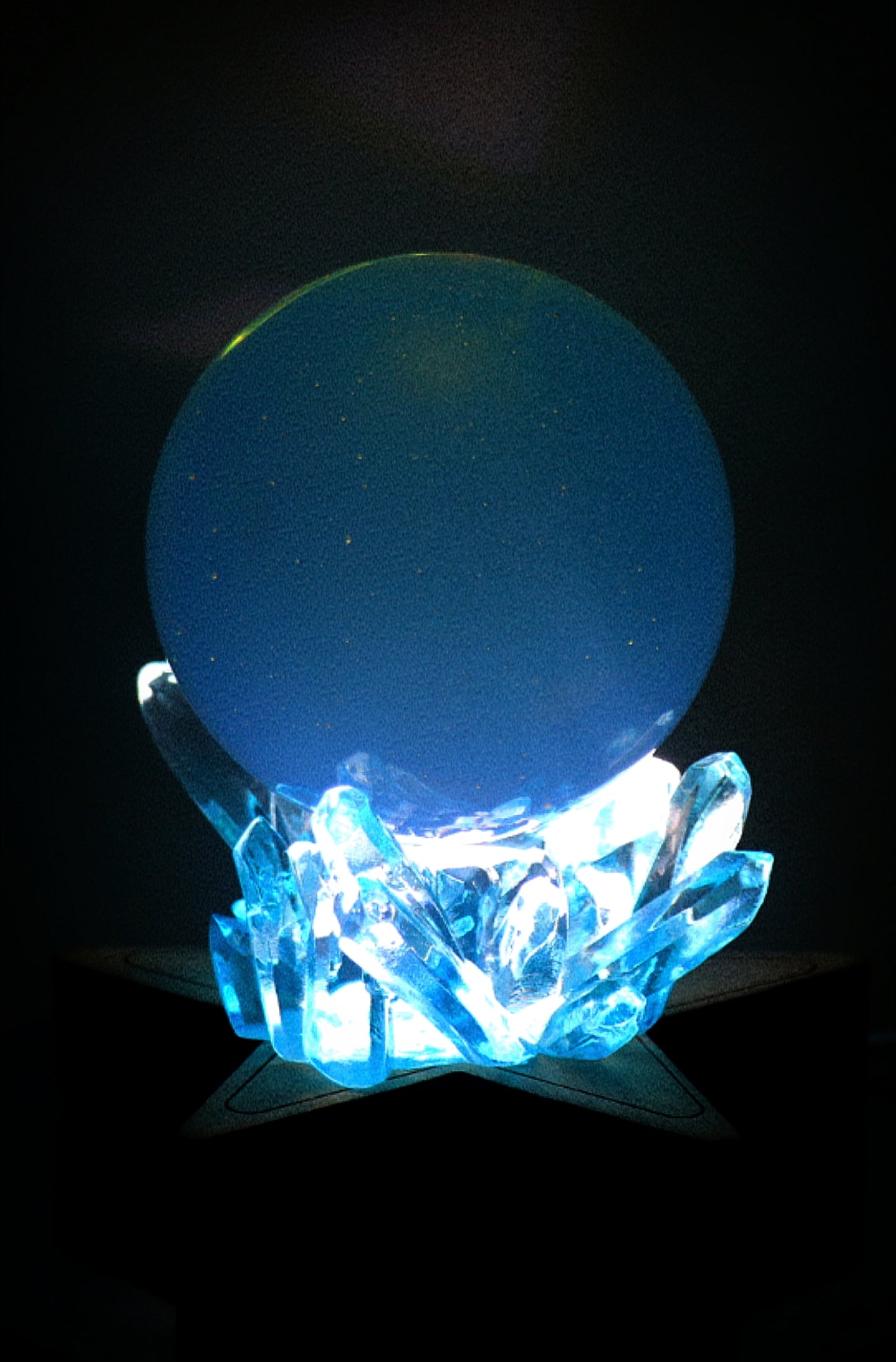 60 - 70mm Opalite Sphere & Light Control Wooden Star Stand