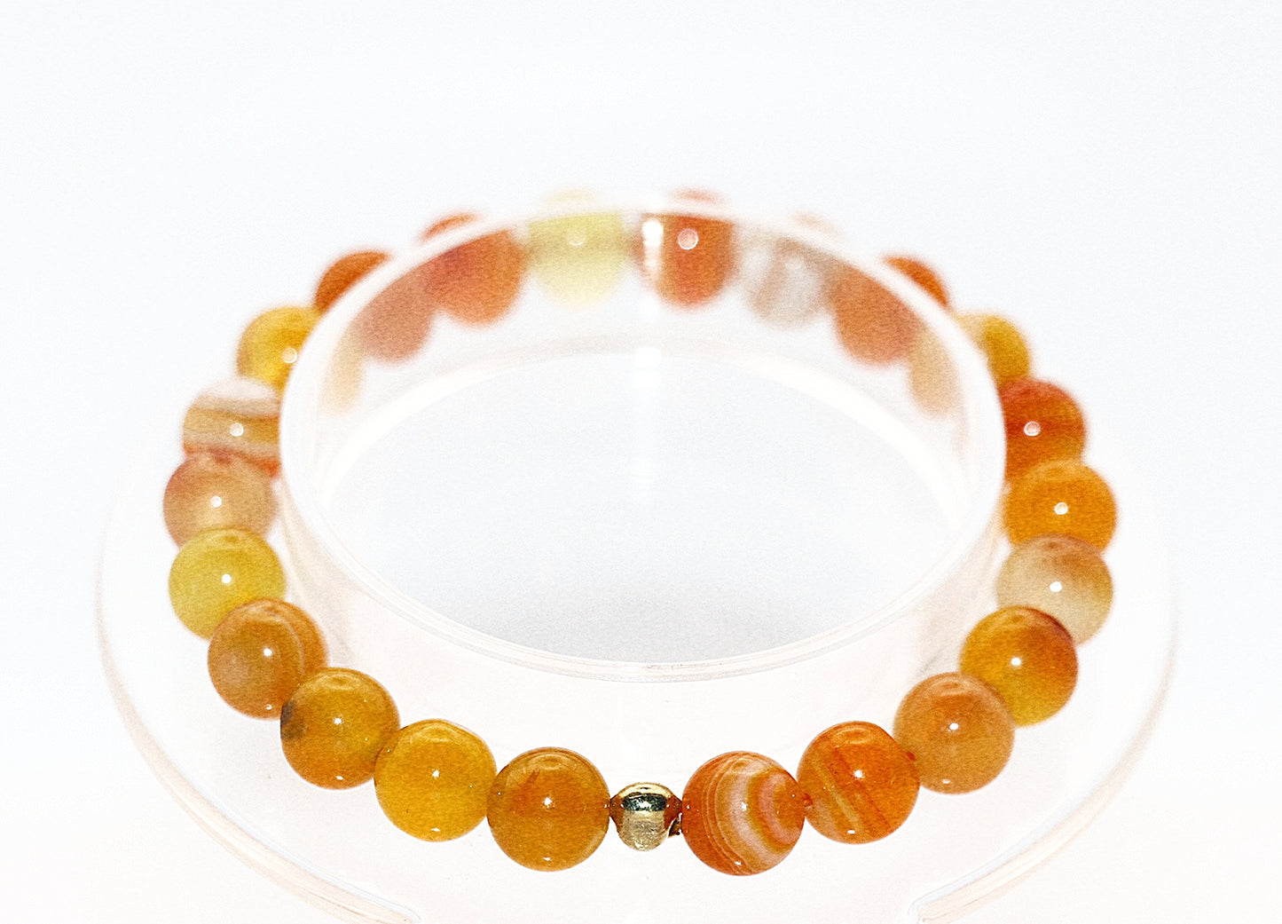 Pulsera de piedras preciosas de ágata con forma de abejorro