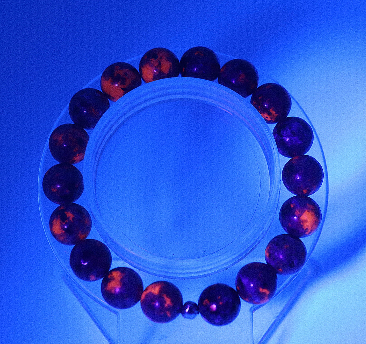 Pulsera de piedras preciosas con luz ultravioleta y brillo de Yooperlite