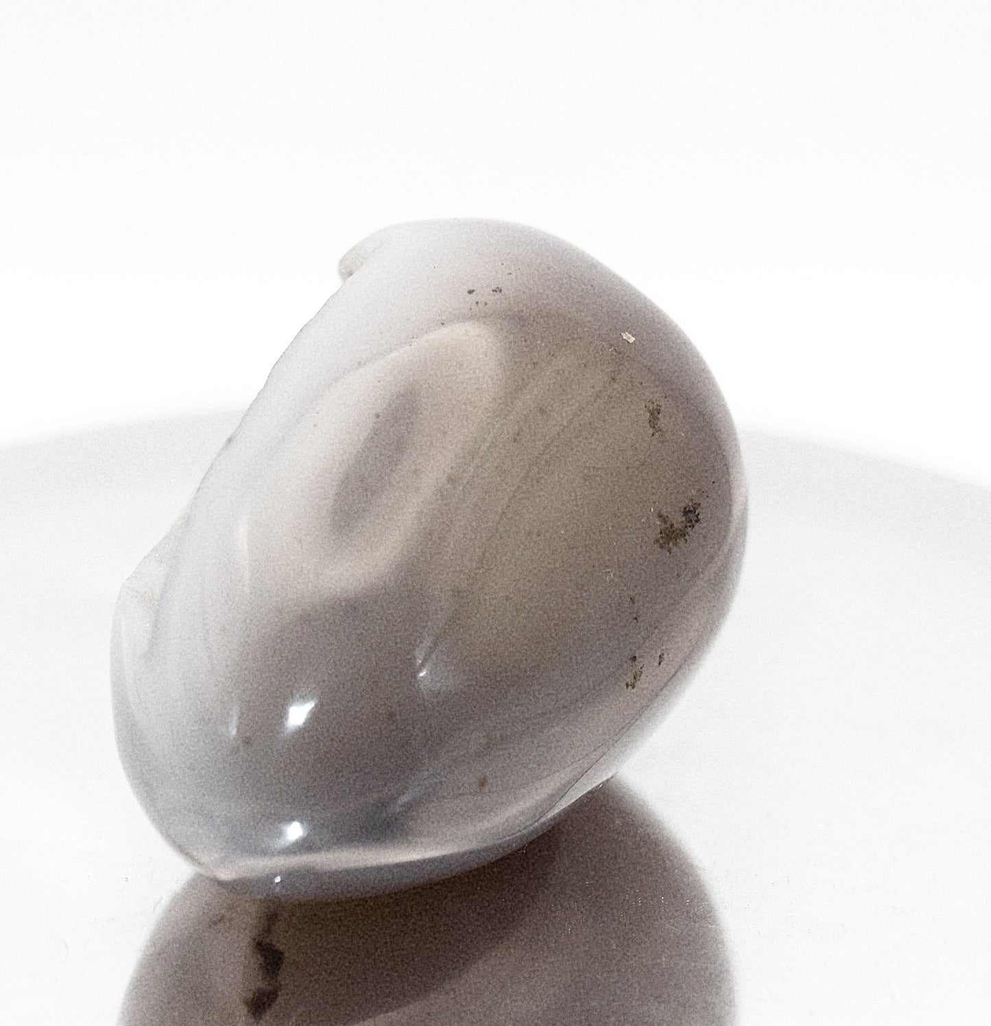 62mm Chalcedony Agate Gemstone Sphere & Stand & Chalcedony Agate Gemstone Specimen