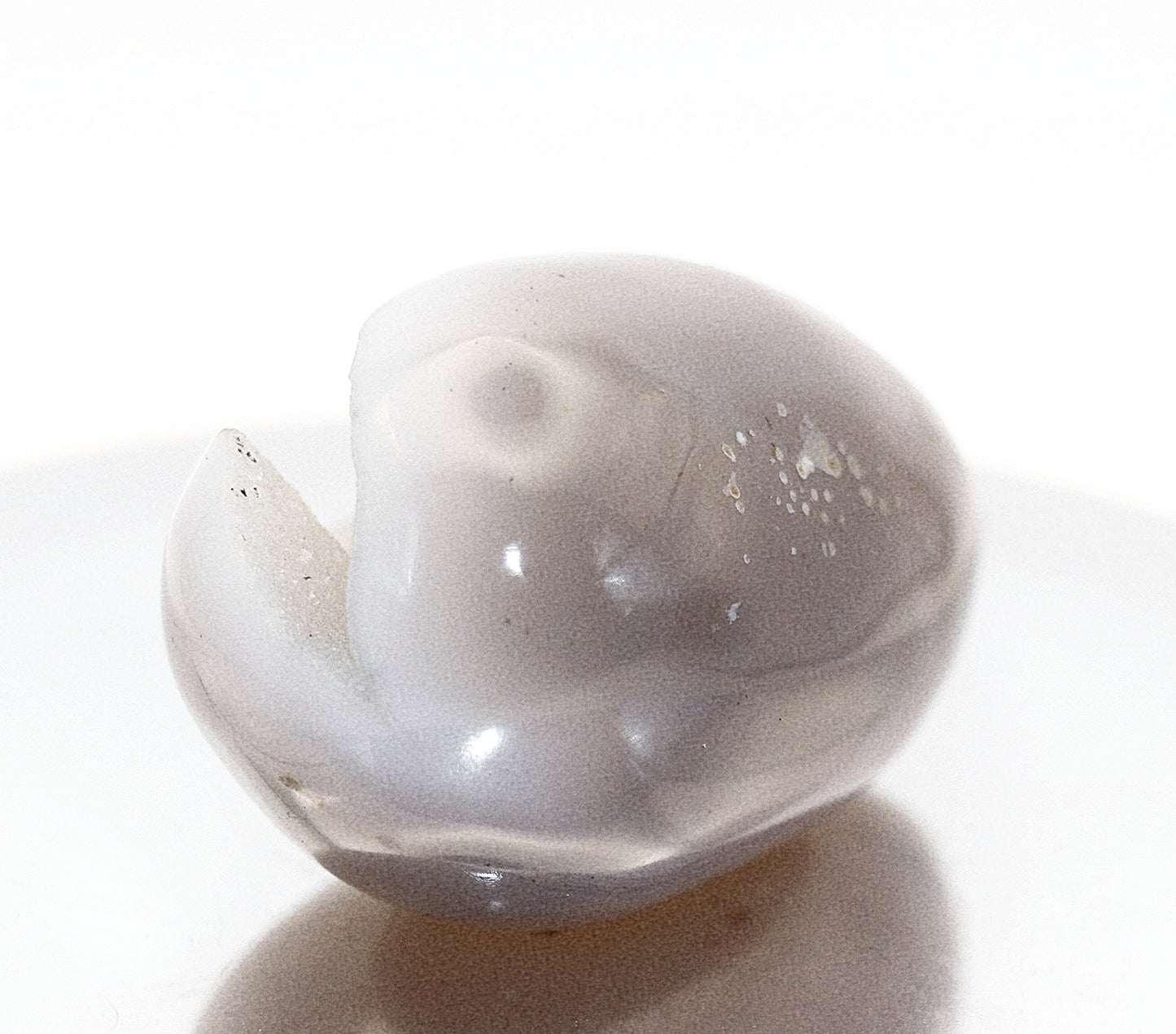 62mm Chalcedony Agate Gemstone Sphere & Stand & Chalcedony Agate Gemstone Specimen