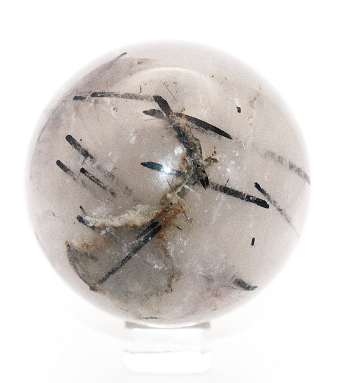 Rare 70 - 80mm 58mm - 78mm - 88mm Black Tourmaline Gemstone Spheres & Stand