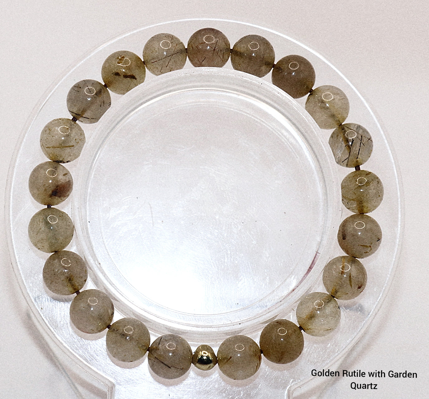 Rare Golden Rutile with Garden Quartz