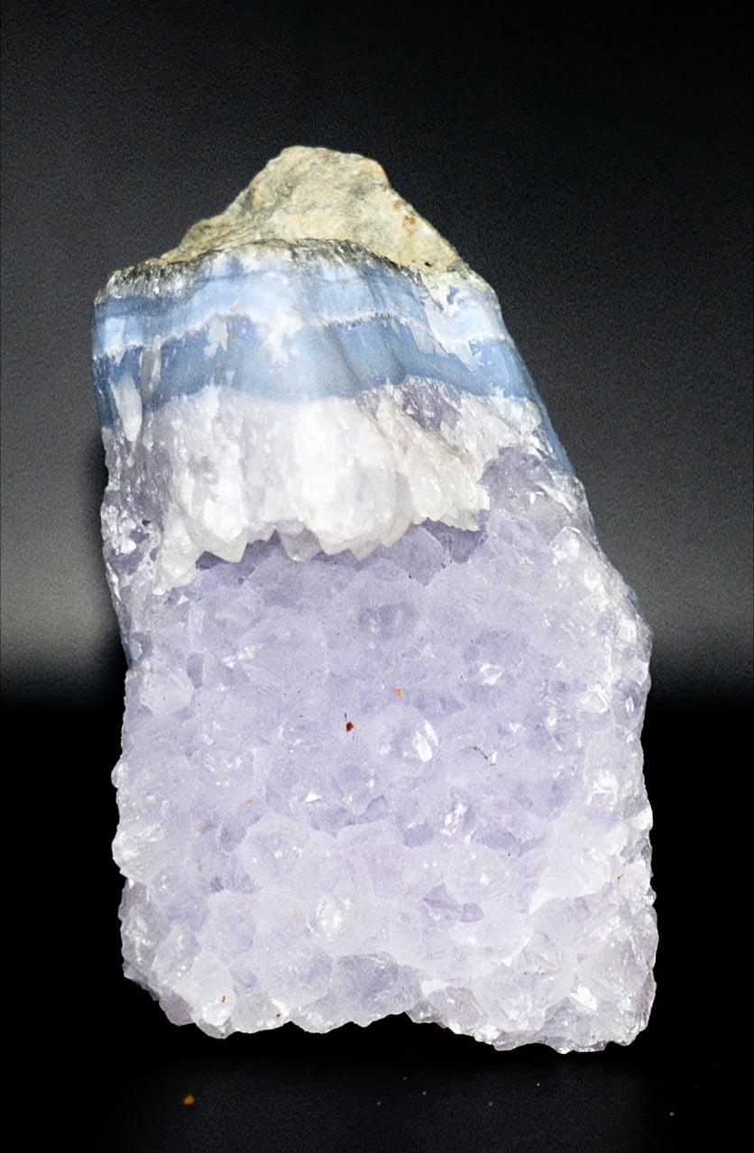 Blue Lace Agate Gemstone Specimen & Stand