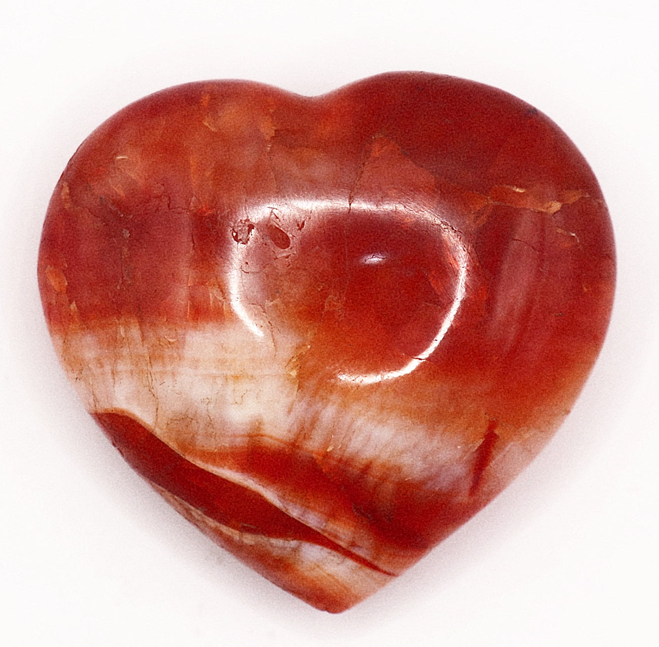 Carnelian Carved Heart Gemstone Success Active