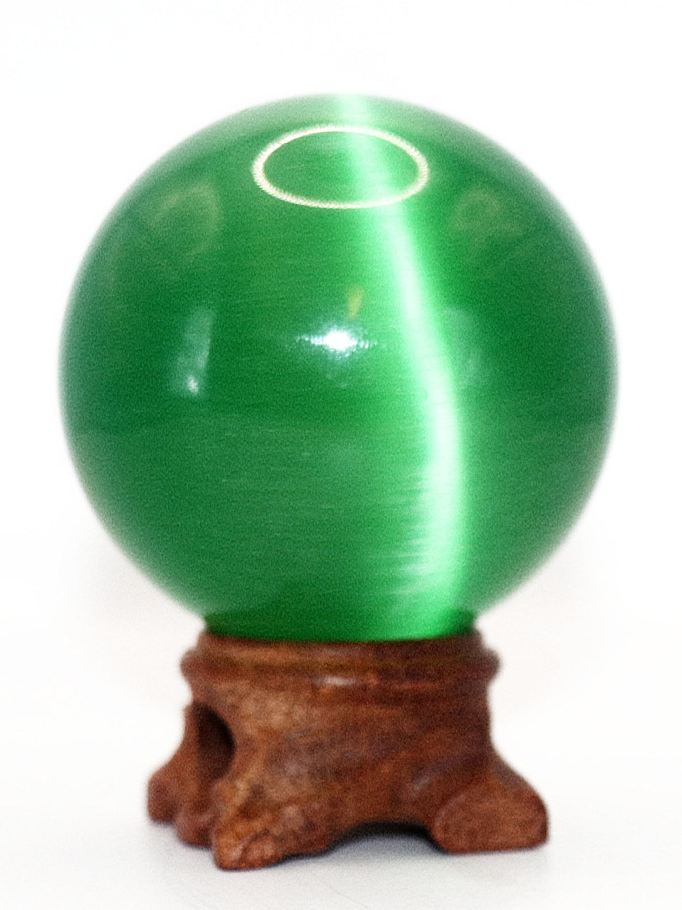 Pulsera de piedras preciosas de ojo de gato verde