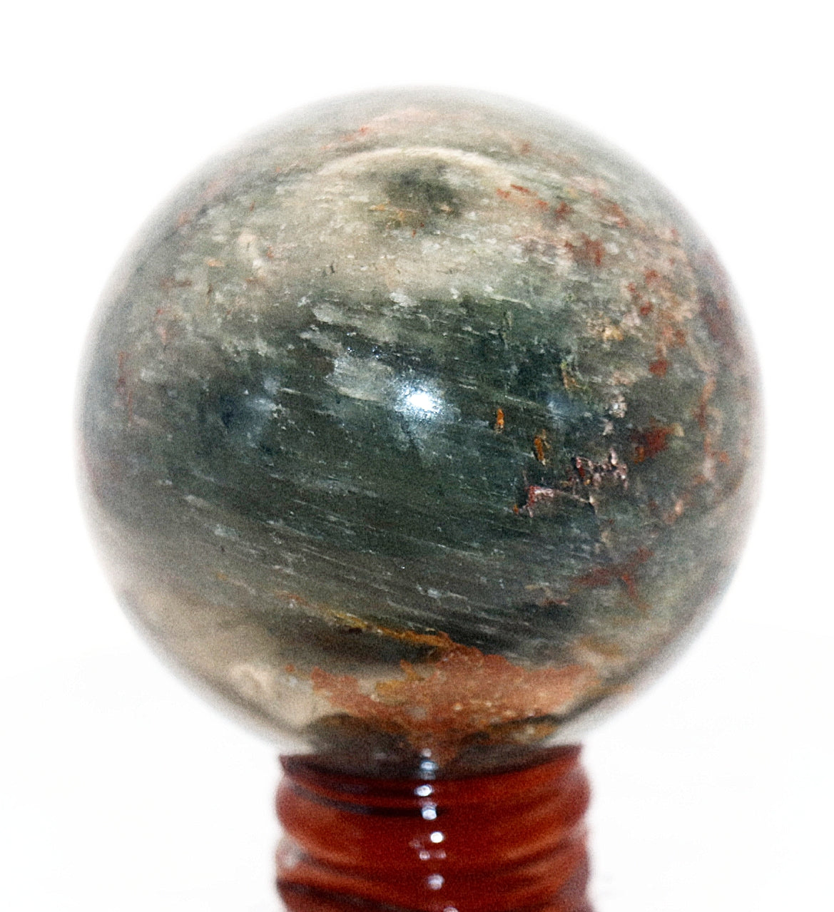 60-70mm - 70-80mm Rare Garden Quartz Gemstone Spheres & Circular Wooden Stand