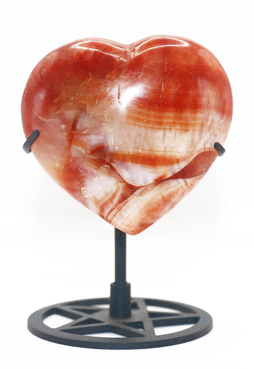 Carnelian Carved Heart Gemstone Success Active