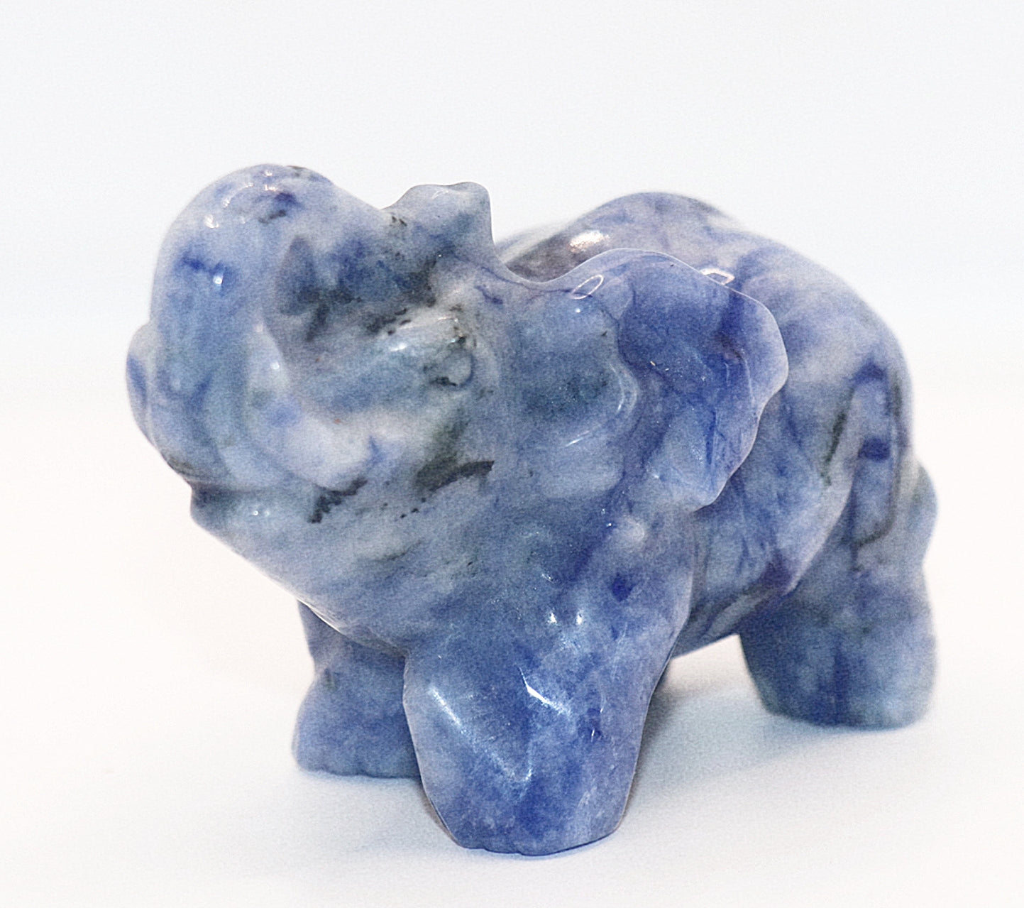 Sodalite Carved Elephant Gemstone