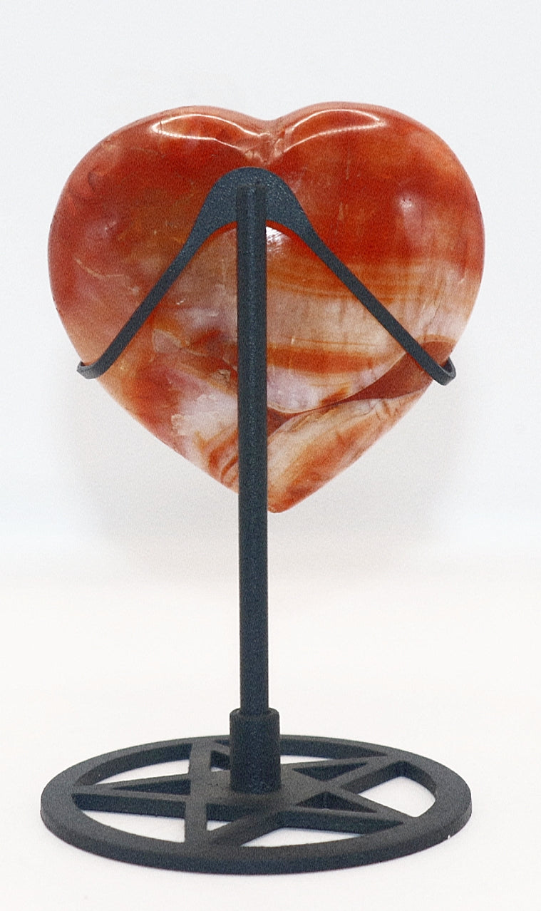 Carnelian Carved Heart Gemstone Success Active