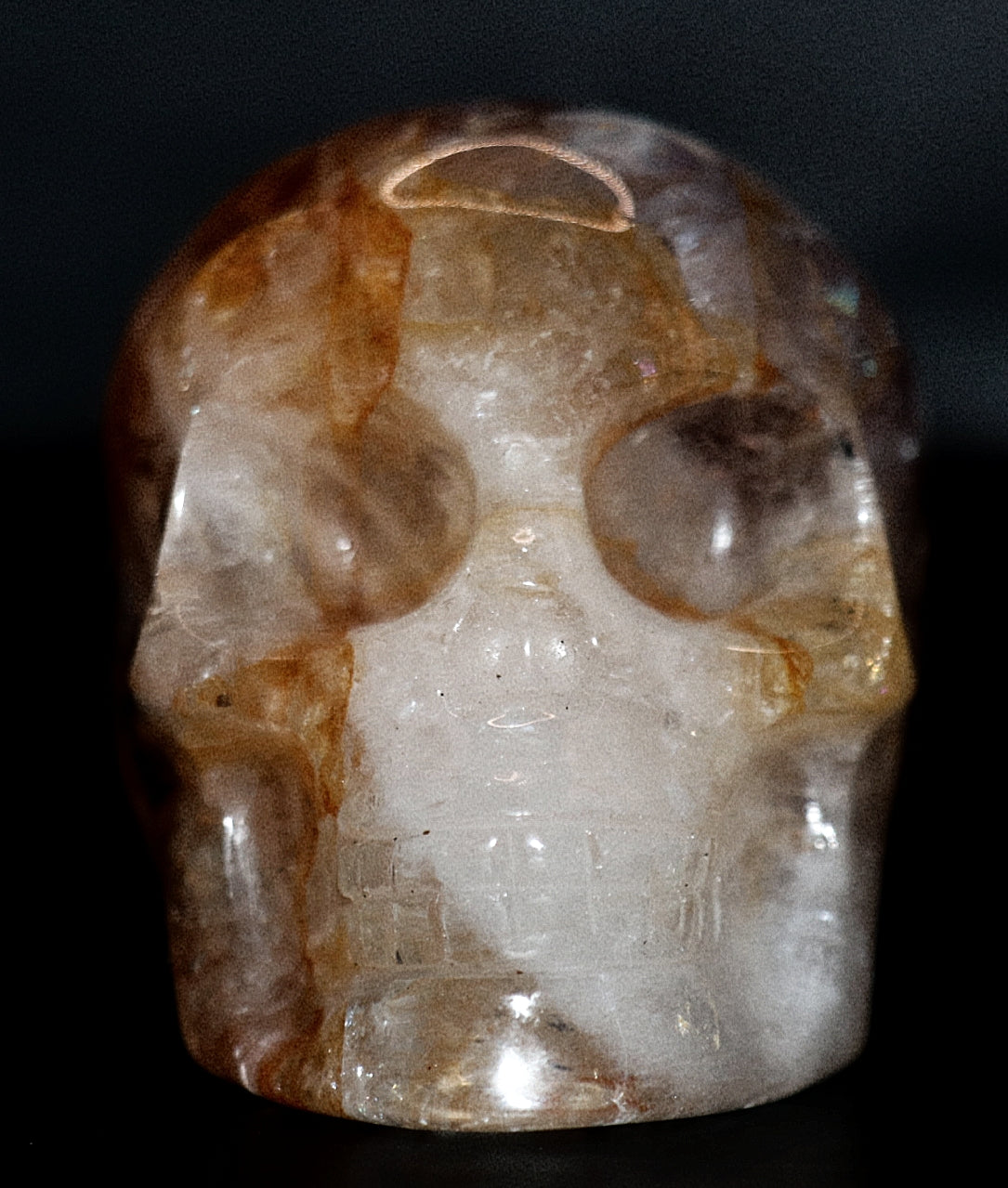 Golden Healer Gemstone Carved Skull