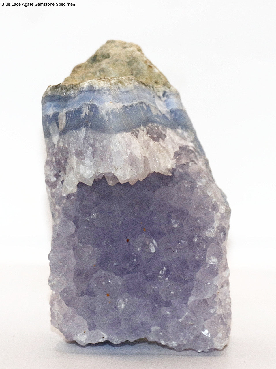 Blue Lace Agate Gemstone Specimen & Stand