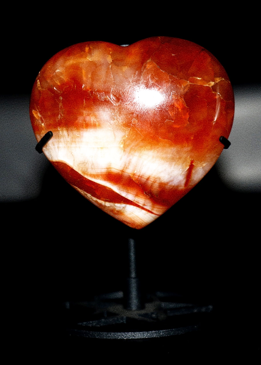 Carnelian Carved Heart Gemstone Success Active