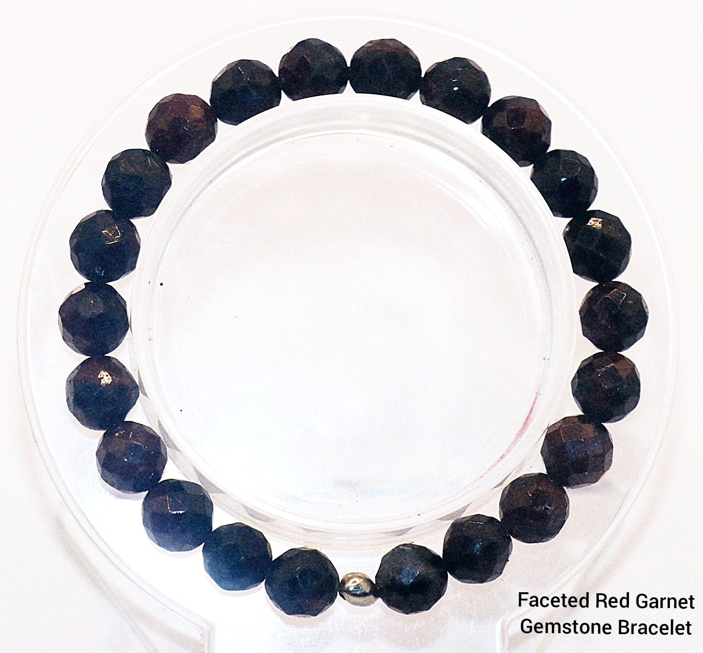 Faceted Red Garnet Gemstone Bracelet