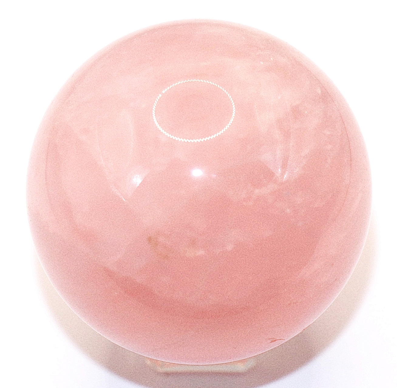 Buddha Meditating Carving & 60-70mm Rose Quartz Gemstone Sphere & Square Glass Stand