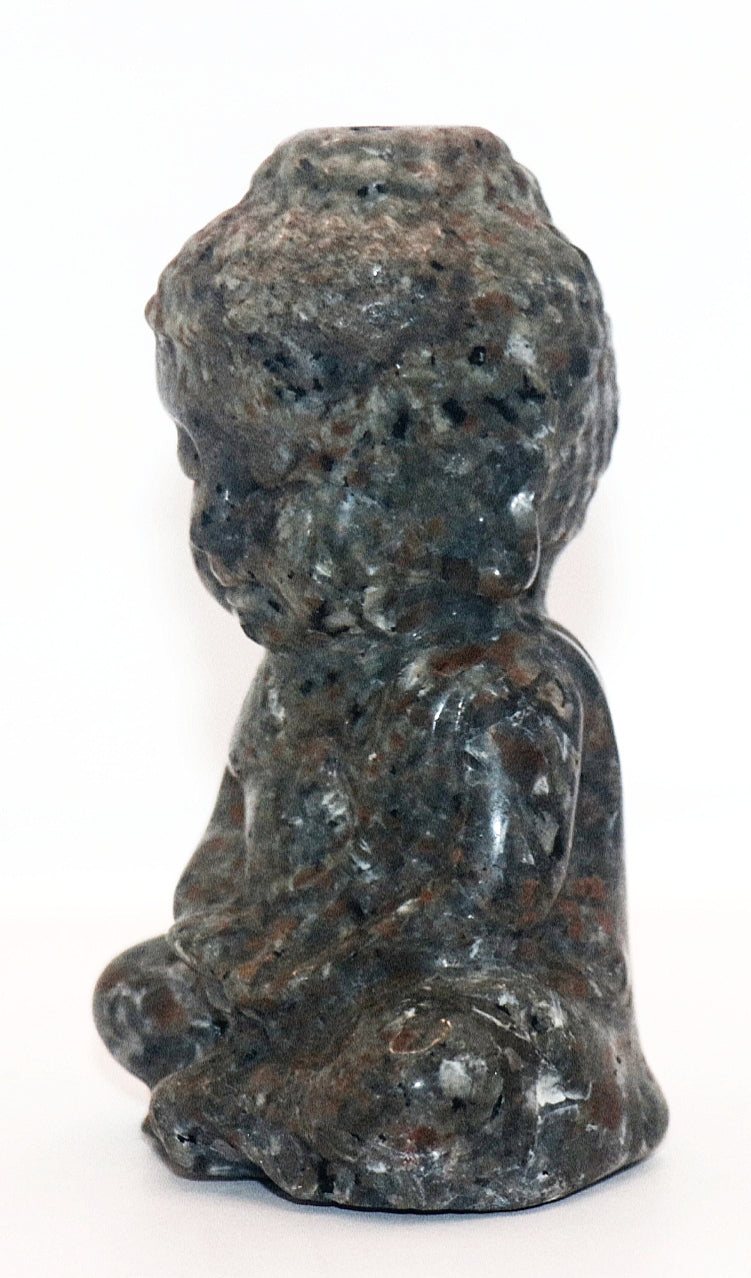 Yooperlite UV Light Shine Gemstone Curved Buddha Meditating