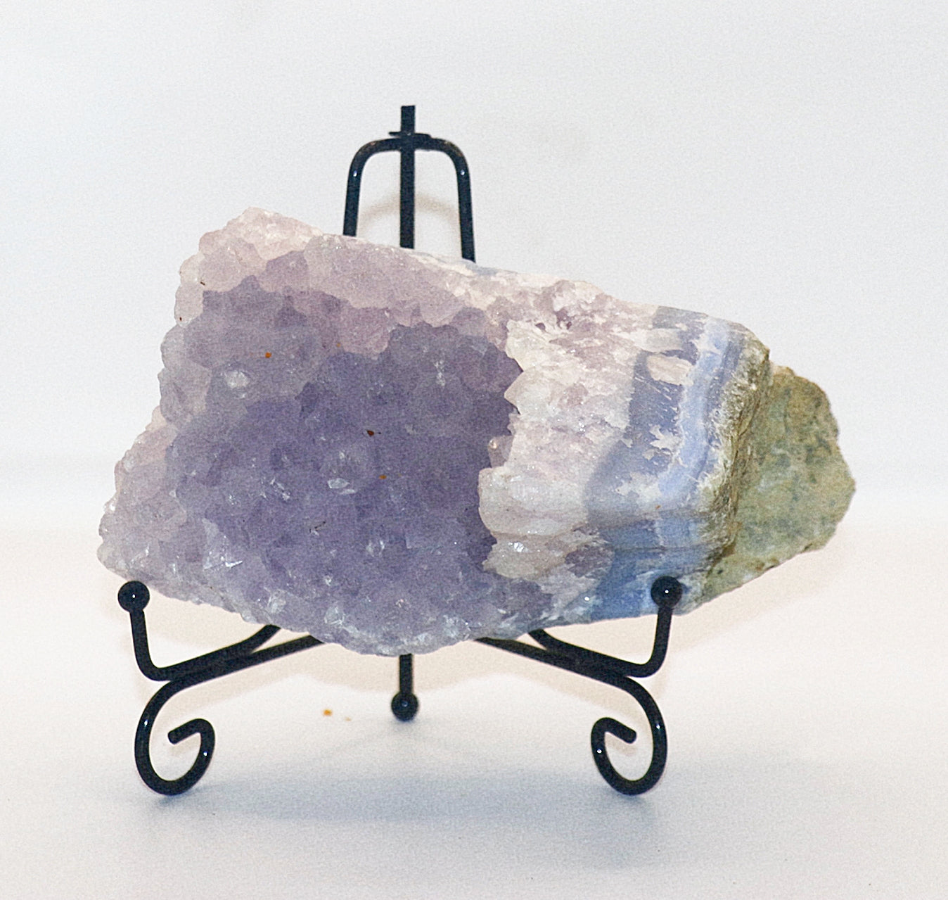 Blue Lace Agate Gemstone Specimen & Stand