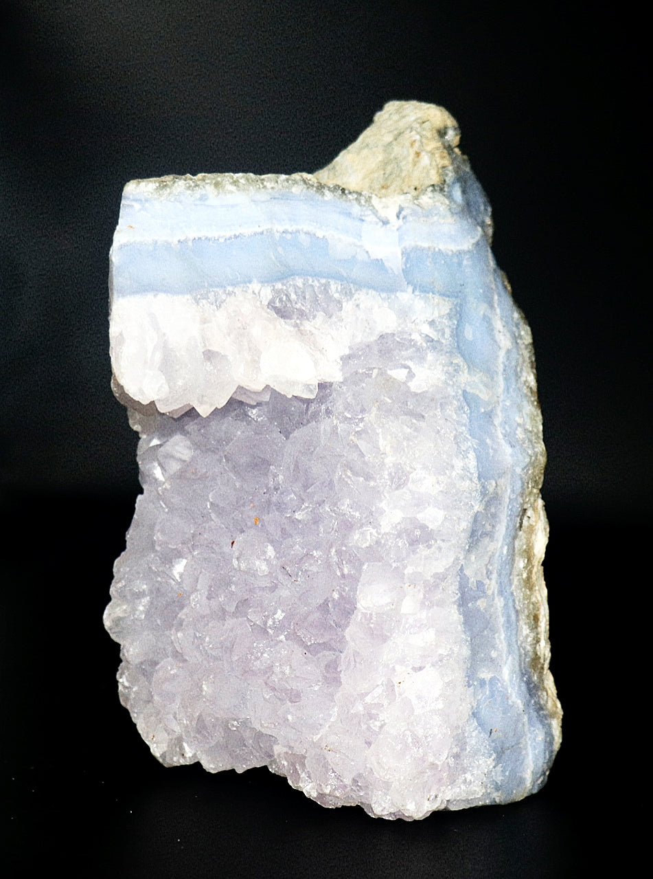 Blue Lace Agate Gemstone Specimen & Stand