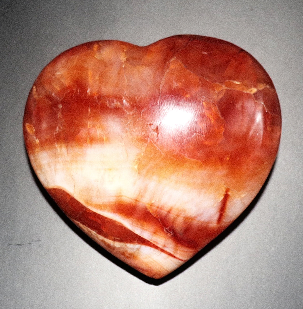 Carnelian Carved Heart Gemstone Success Active