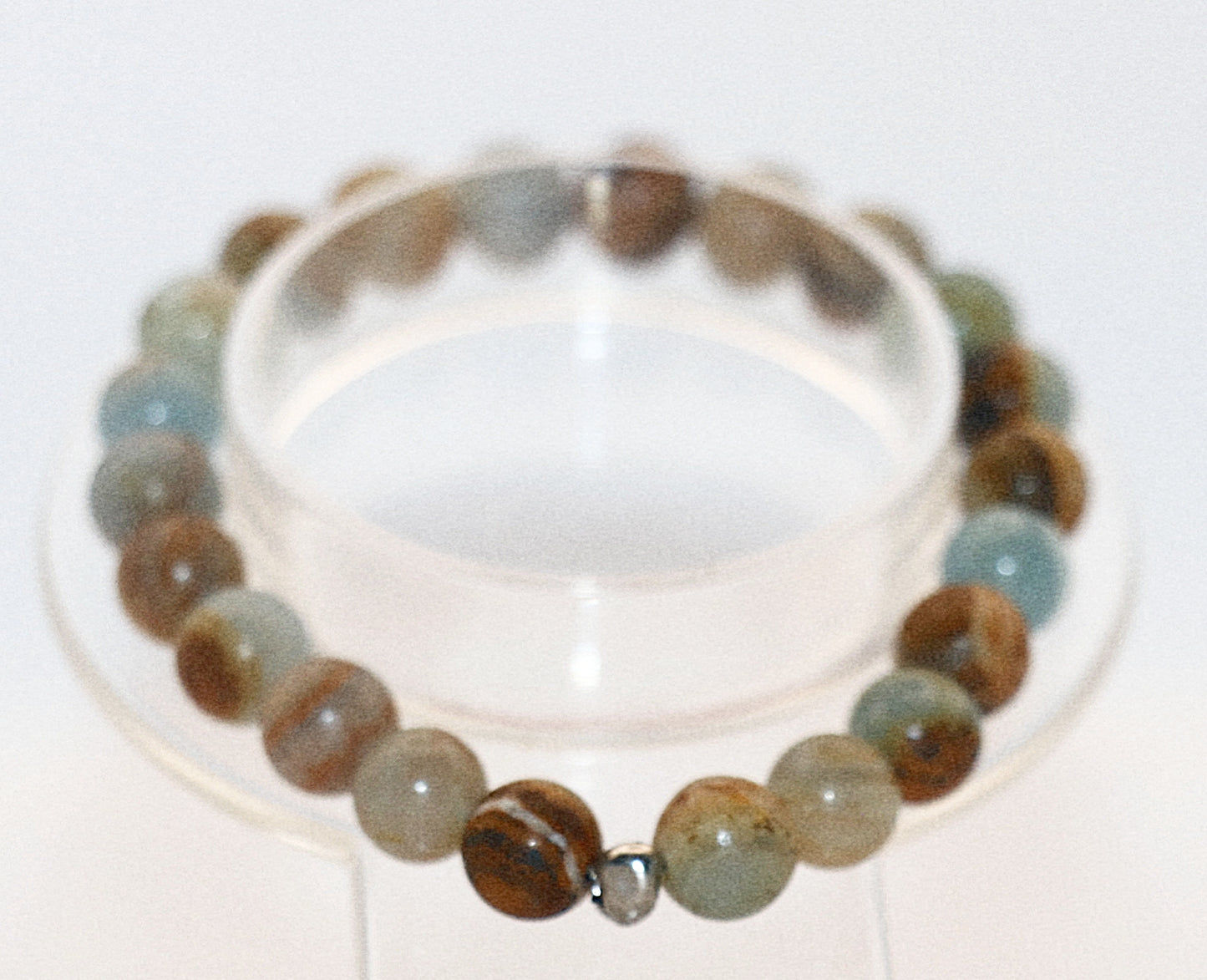 Rare Blue Onyx gemstone bracelet