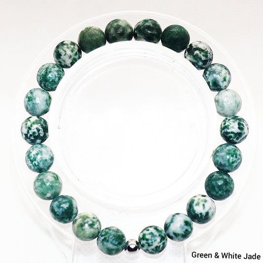 Green Spot Jasper Gemstone Bracelet