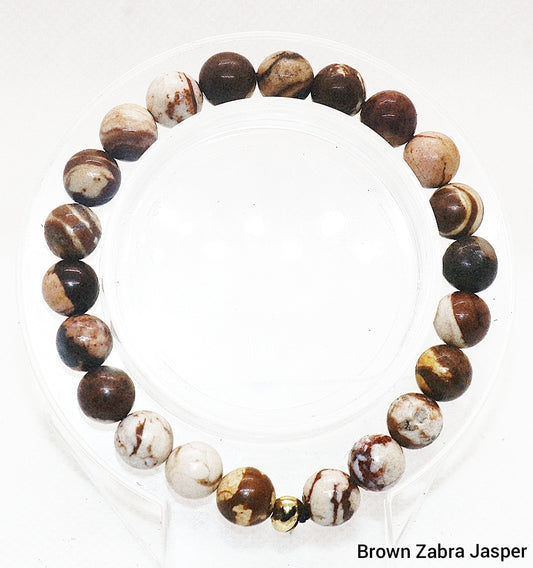 Brown Zabra Jasper Gemstone Bracelet