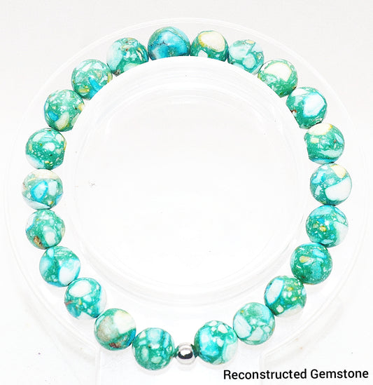 Reconstructed Gemstone Gemstone Bracelet